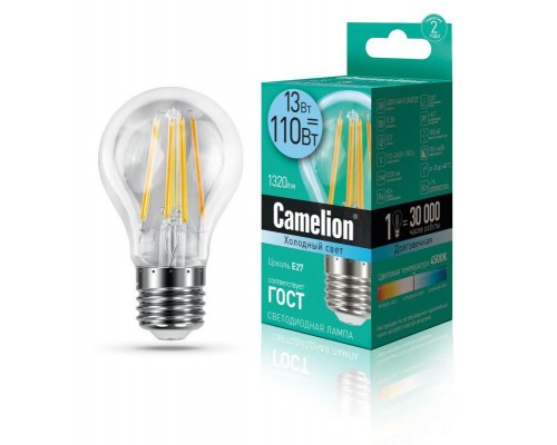 Лампа светодиодная LED13-A60-FL/845/E27 12Вт 220В Camelion 13717