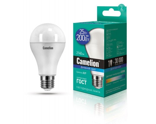 Лампа светодиодная LED25-A65/865/E27 25Вт 220В Camelion 13573