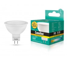 Лампа светодиодная LED3-JCDR/830/GU5.3 3Вт 3000К тепл. бел. GU5.3 215лм 220-240В Camelion 11367