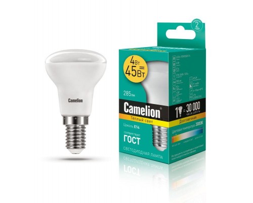 Лампа светодиодная LED4-R39/830/E14 4Вт 220В Camelion 13353