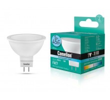Лампа светодиодная LED5-MR16/845/GU5.3 5Вт 4500К бел. GU5.3 385лм 12В Camelion 12026