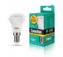 Лампа светодиодная LED6 R50/830/E14 6Вт 3000К тепл. бел. E14 455лм 220-240В Camelion 11658
