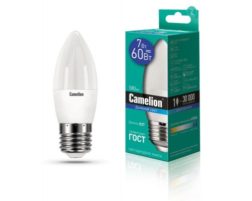 Лампа светодиодная LED7-C35/865/E27 7Вт 220В Camelion 12649