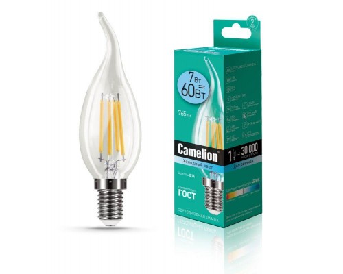 Лампа светодиодная LED7-CW35-FL/845/E14 7Вт 220В Camelion 13455