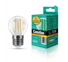 Лампа светодиодная LED7-G45-FL/830/E27 7Вт 220В Camelion 13457
