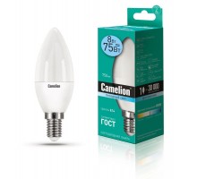 Лампа светодиодная LED8-C35/845/E14 8Вт свеча 4500К бел. E14 750лм 170-265В Camelion 12386