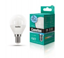Лампа светодиодная LED8-G45/845/E14 8Вт шар 4500К бел. E14 750лм 170-265В Camelion 12393