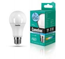 Лампа светодиодная LED9-A60/845/E27 9Вт грушевидная 4500К бел. E27 720лм 220-240В Camelion 12044