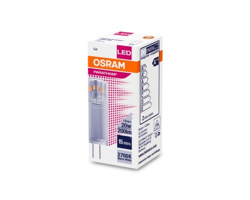 Лампа светодиодная LEDPPIN20 CL 1.8W/827 12В G4 FS1 OSRAM 4058075811430