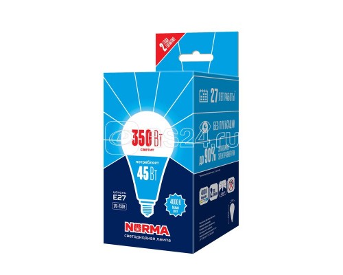 Лампа светодиодная LED-A120-45W/4000K/E27/FR/NR Norma 4000K упак. картон мат. Volpe UL-00005611