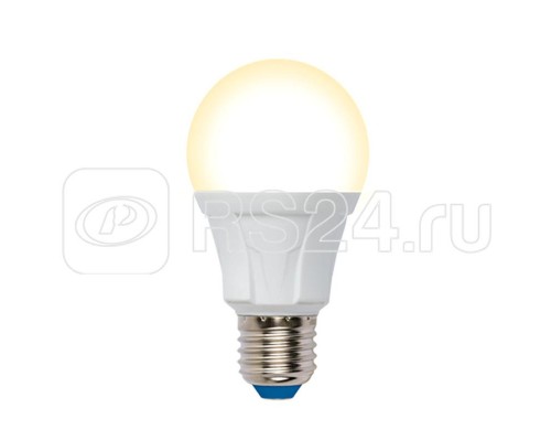 Лампа светодиодная LED-A60 10W/3000K/E27/FR/DIM PLP01WH Яркая диммир. мат. картон Uniel UL-00004287