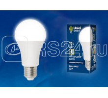 Лампа светодиодная LED-A60-10W/4000К/E27/PS PLS10WH с датчиком освещенности колюа мат. картон Uniel UL-00005710