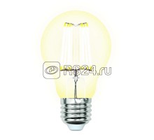 Лампа светодиодная LED-A60-10W/WW/E27/CL грушевидная PLS02WH форма A прозр. Sky свет теплый бел. 3000К упак. картон Uniel UL-00002625