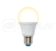 Лампа светодиодная LED-A60 12W/3000K/E27/FR/DIM PLP01WH Яркая диммир. мат. картон Uniel UL-00004290