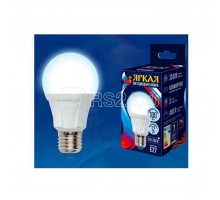 Лампа светодиодная LED-A60 12W/DW/E27/FR грушевидная PLP01WH форма А мат. серия ЯРКАЯ свет дневной 6500К упак. картон Uniel UL-00002005