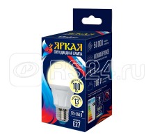 Лампа светодиодная LED-A60 13W/3000K/E27/FR PLP01WH Яркая мат. картон Uniel UL-00005030