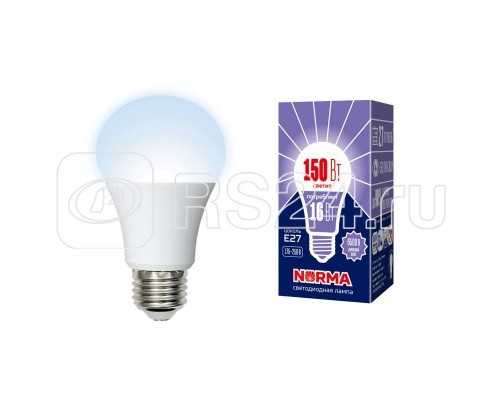 Лампа светодиодная LED-A60-16W/DW/E27/FR/NR Norma мат. картон Volpe UL-00004025