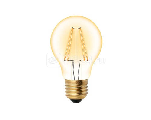 Лампа светодиодная LED-A60-6W/GOLDEN/E27 грушевидная GLV21GO Vintage форма A зол. колба упак. картон Uniel UL-00002355