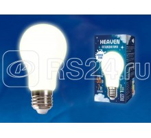 Лампа светодиодная LED-A60-7W/3000K/E27/FR GLH01WH Heaven мат. картон Uniel UL-00004839