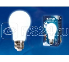 Лампа светодиодная LED-A60-9W/4000K/E27/FR GLH01WH Heaven мат. картон Uniel UL-00004842