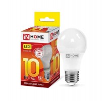 Лампа светодиодная LED-A60-VC 10Вт 230В E27 3000К 900Лм IN HOME 4690612020204
