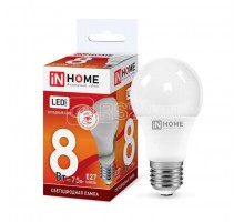 Лампа светодиодная LED-A60-VC 8Вт 230В E27 6500К 720Лм IN HOME 4690612024042