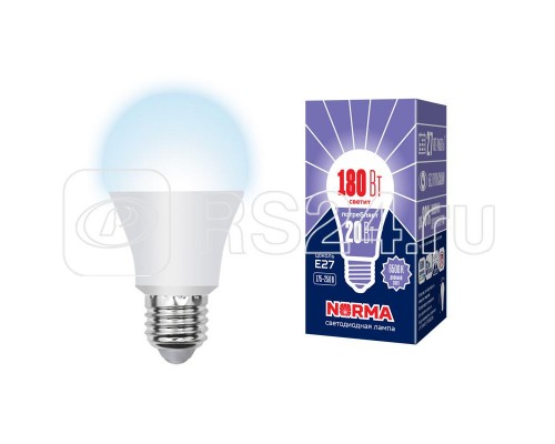 Лампа светодиодная LED-A65-20W/DW/E27/FR/NR Norma мат. картон Volpe UL-00004028