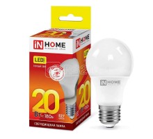 Лампа светодиодная LED-A65-VC 20Вт 230В E27 3000К 1800лм IN HOME 4690612020297