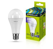 Лампа светодиодная LED-A70-30W-E27-6K ЛОН 30Вт E27 6500К 180-240В Ergolux 14230