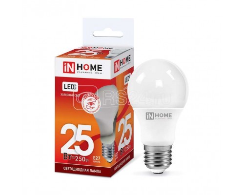 Лампа светодиодная LED-A70-VC 25Вт 230В E27 6500К 2000лм IN HOME 4690612024103