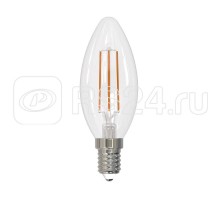 Лампа светодиодная LED-C35-11W/3000K/E14/CL PLS02WH Sky 11Вт свеча 3000К тепл. бел. прозр. картон Uniel UL-00005164