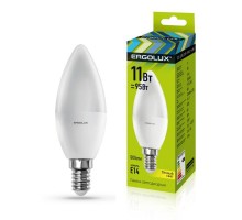 Лампа светодиодная LED-C35-11W-E14-3K Свеча 11Вт E14 3000К 172-265В Ergolux 13618