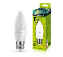Лампа светодиодная LED-C35-11W-E27-3K Свеча 11Вт E27 3000К 172-265В Ergolux 13621