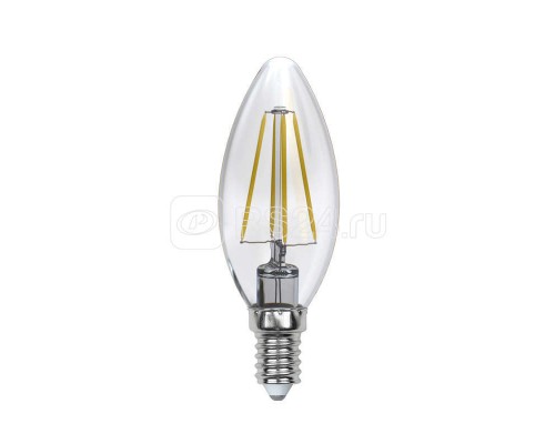 Лампа светодиодная LED-C35-5W/NW/E14/CL/DIM GLA01TR форма свеча прозр. Air бел. 4000К диммир. упак. картон Uniel UL-00002862