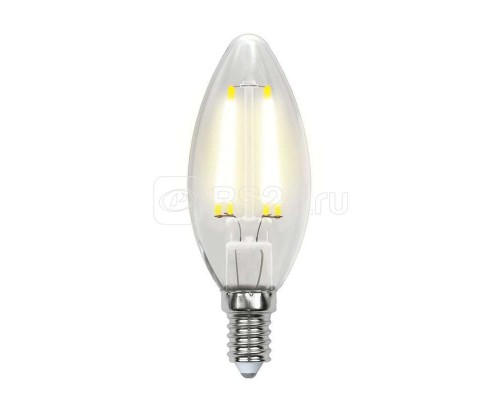 Лампа светодиодная LED-C35-5W/WW/E14/CL/DIM GLA01TR форма свеча прозр. Air теплый бел. 3000К диммир. упак. картон Uniel UL-00002860