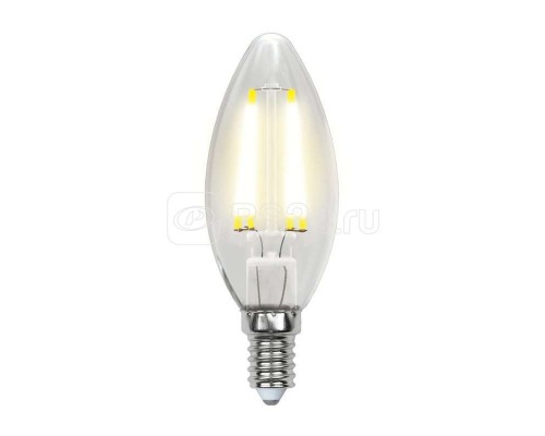 Лампа светодиодная LED-C35-5W/WW/E14/CL/MB GLM10TR форма свеча прозр. Multibright свет теплый бел. 3000К 100-50-10 упак. картон Uniel UL-00002367