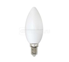 Лампа светодиодная LED-C37-6W/WW+NW/E14/FR PLB01WH форма свеча мат. Bicolor свет теплый бел. упак. картон Uniel UL-00001570