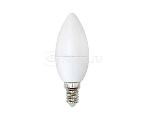 Лампа светодиодная LED-C37-6W/WW+NW/E14/FR PLB01WH форма свеча мат. Bicolor свет теплый бел. упак. картон Uniel UL-00001570