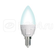 Лампа светодиодная LED-C37 7W/4000K/E14/FR/DIM PLP01WH Яркая диммир. мат. картон Uniel UL-00004294