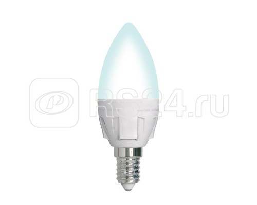 Лампа светодиодная LED-C37 7W/4000K/E14/FR/DIM PLP01WH Яркая диммир. мат. картон Uniel UL-00004294