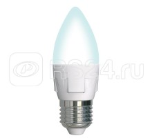 Лампа светодиодная LED-C37 7W/4000K/E27/FR/DIM PLP01WH Яркая диммир. мат. картон Uniel UL-00004295