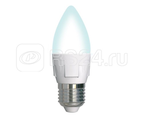 Лампа светодиодная LED-C37 7W/4000K/E27/FR/DIM PLP01WH Яркая диммир. мат. картон Uniel UL-00004295