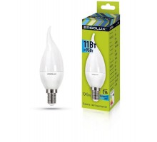 Лампа светодиодная LED-CA35-11W-E14-6K Свеча на ветру 11Вт E14 6500К 180-240В Ergolux 14234