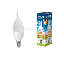 Лампа светодиодная LED-CW37-6W/DW/E14/FR/O форма свеча на ветру мат. Optima свет дневной 6500К упак. картон Volpe UL-00001773