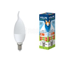 Лампа светодиодная LED-CW37-6W/NW 6Вт свеча на ветру 4500К бел. E14 450лм 175-250В Volpe UL-00000307