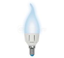 Лампа светодиодная LED-CW37-6W/NW/E14/FR/DIM PLP01WH форма свеча на ветру мат. Palazzo бел. диммир. упак. картон Uniel UL-00000727