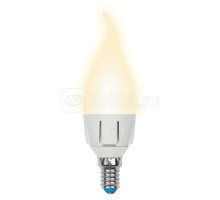 Лампа светодиодная LED-CW37-6W/WW/E14/FR/DIM PLP01WH форма свеча на ветру мат. Palazzo свет теплый бел. диммир. упак. картон Uniel UL-00000691
