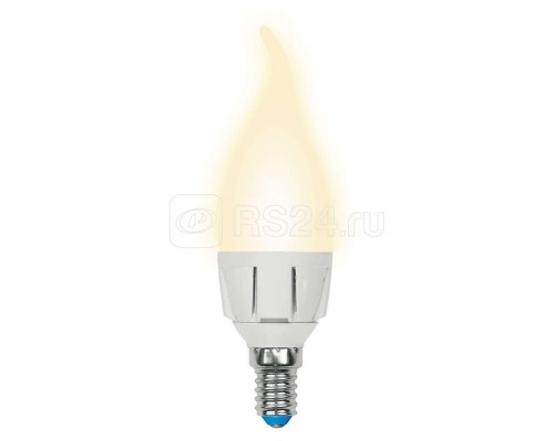 Лампа светодиодная LED-CW37-6W/WW/E14/FR/DIM PLP01WH форма свеча на ветру мат. Palazzo свет теплый бел. диммир. упак. картон Uniel UL-00000691