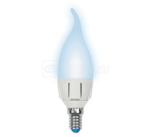Лампа светодиодная LED-CW37-7W/NW/E14/FR PLP01WH форма свеча на ветру мат. Palazzo бел. упак. картон Uniel UL-00000769