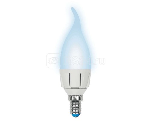 Лампа светодиодная LED-CW37-7W/NW/E14/FR PLP01WH форма свеча на ветру мат. Palazzo бел. упак. картон Uniel UL-00000769